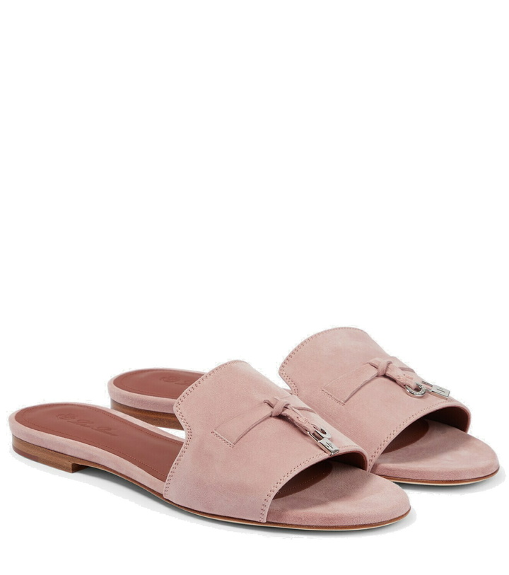 Photo: Loro Piana - Summer Charms suede slides