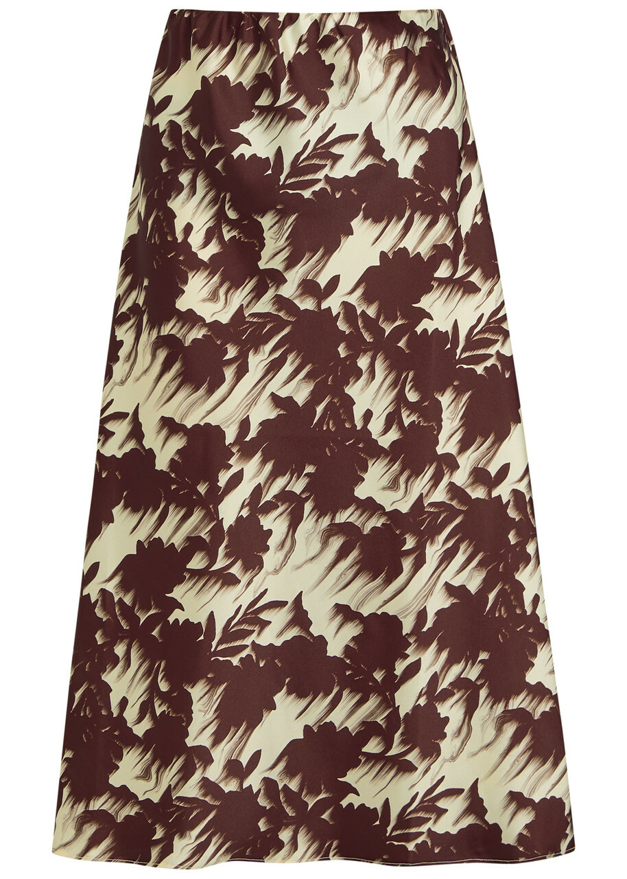 Marques' Almeida Light Weight Drill Satin Midi Slip Skirt White