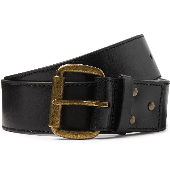 Photo: Acne Studios - 4cm Textured-Leather Belt - Black