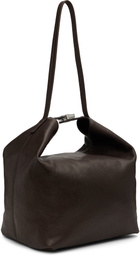 BY FAR Brown Maxi Bea Creased Leather Bag