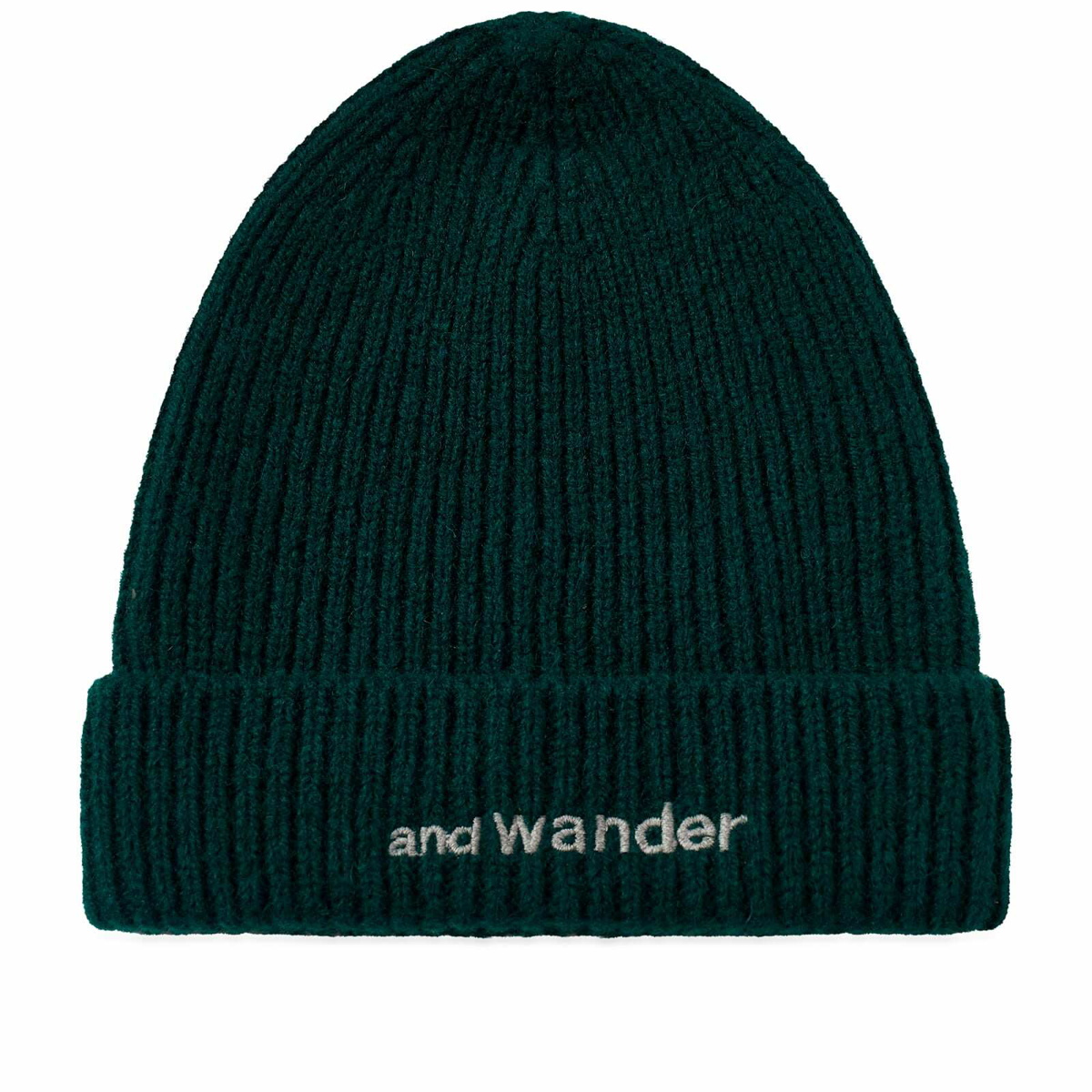 Photo: And Wander Men's Shetland Wool Beanie in Green