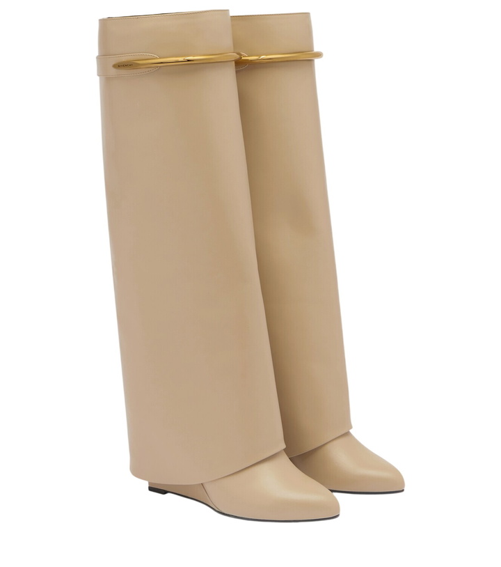 Photo: Givenchy Shark 95 leather knee-high boots