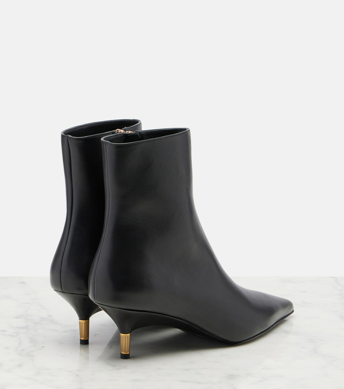 Khaite Bella leather ankle boots