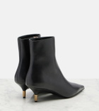 Khaite Bella leather ankle boots