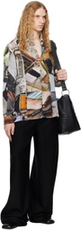Serapis Multicolor Magos Grid Silk Shirt