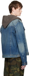 COÛT DE LA LIBERTÉ Blue Johnny Twisted Denim Trucker Jacket
