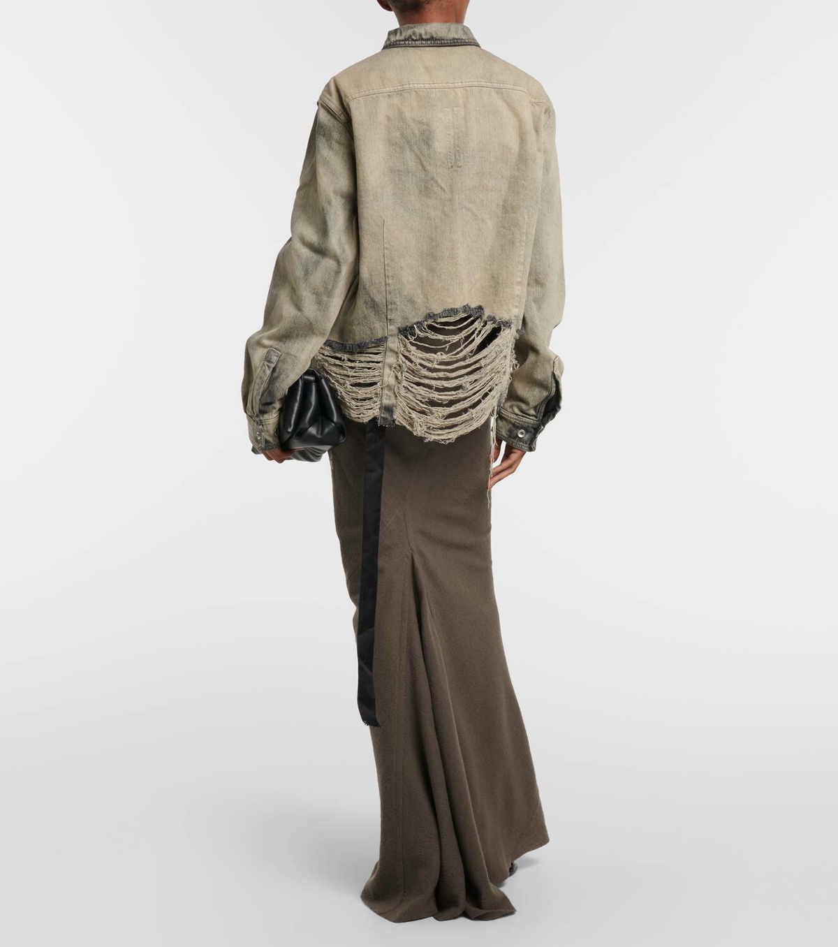 Rick Owens DRKSHDW cropped denim shirt jacket Rick Owens