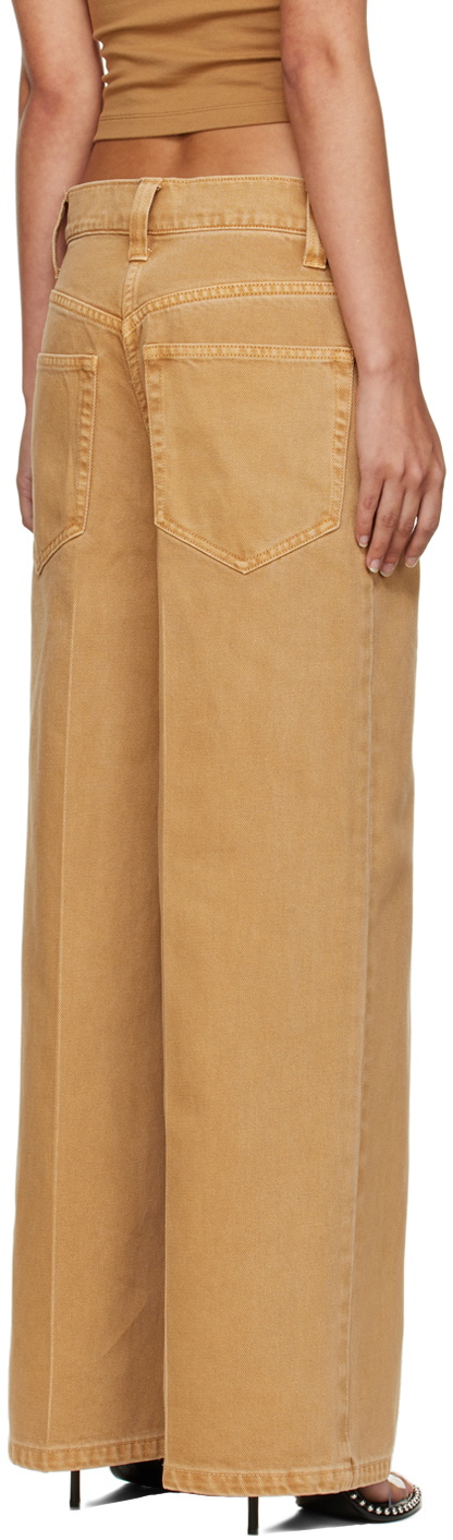 Alexander Wang Brown Belted Raver Jeans
