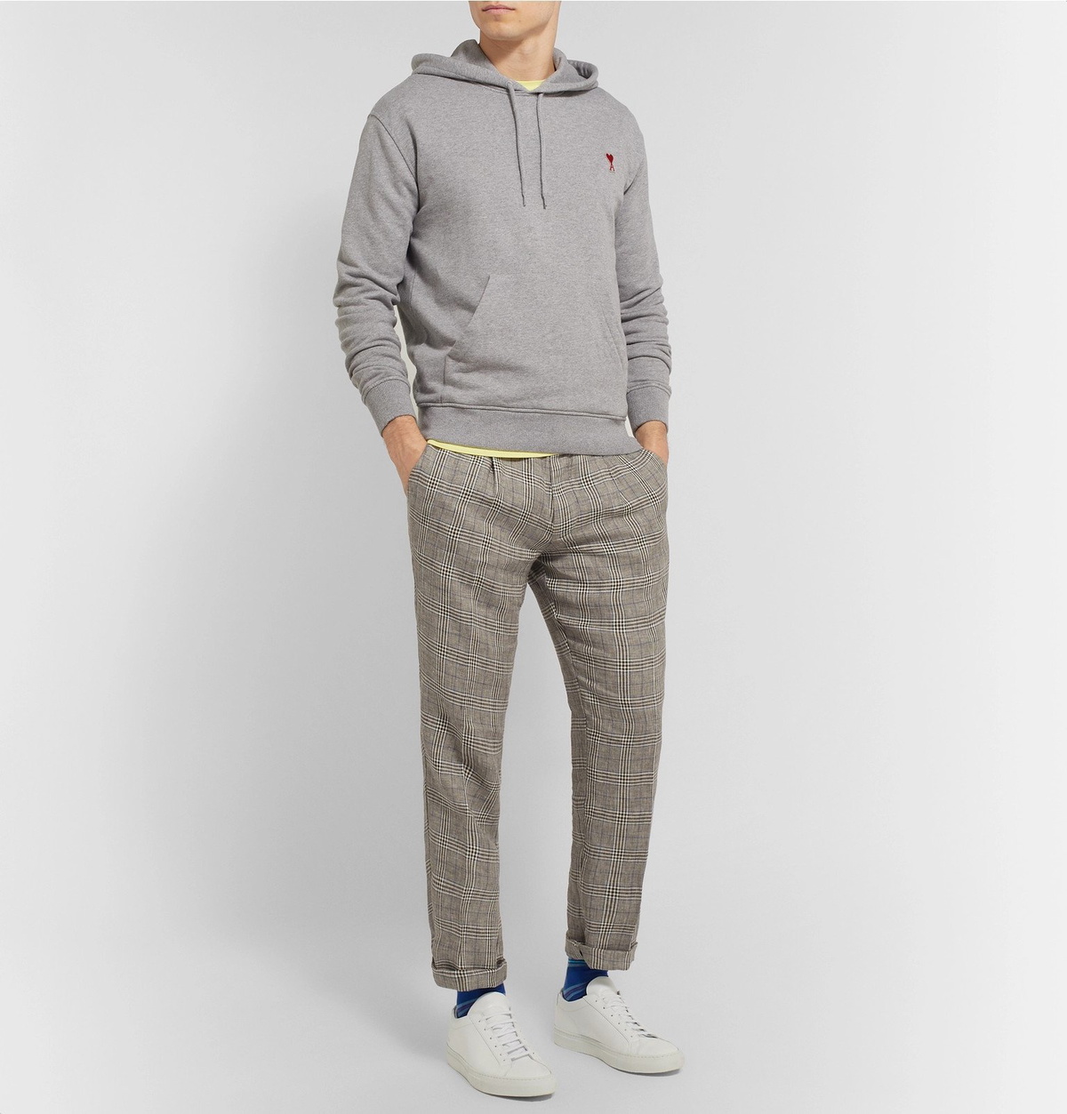 Todd Snyder - Grey Slim-Fit Checked Linen Trousers - Gray