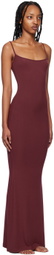 SKIMS Red Soft Lounge Slip Maxi Dress