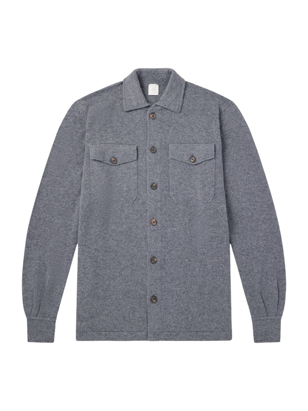 Photo: Eleventy - Cashmere Knitted Overshirt - Gray