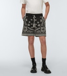 Alanui - Bandana cotton-blend piqué shorts