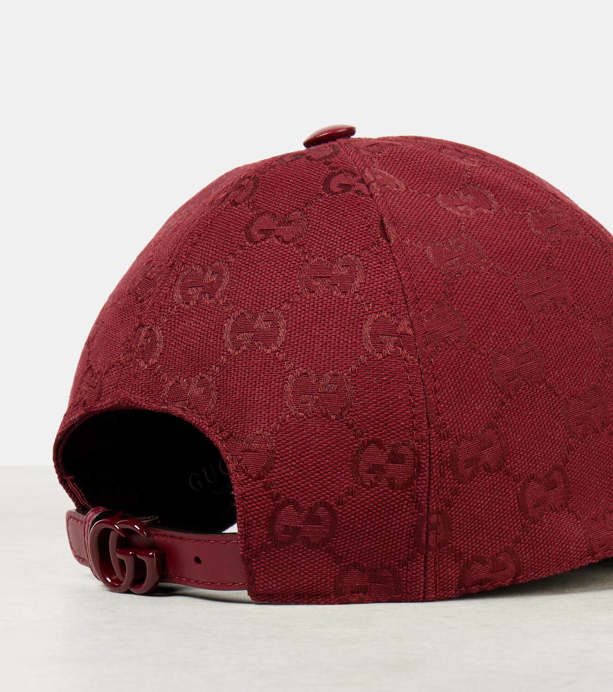 Gucci GG leather baseball cap