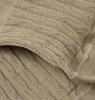 Corgi - Cable-Knit Cotton-Blend No-Show Socks - Neutrals