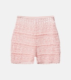 Anna Kosturova Deauville crochet cotton shorts