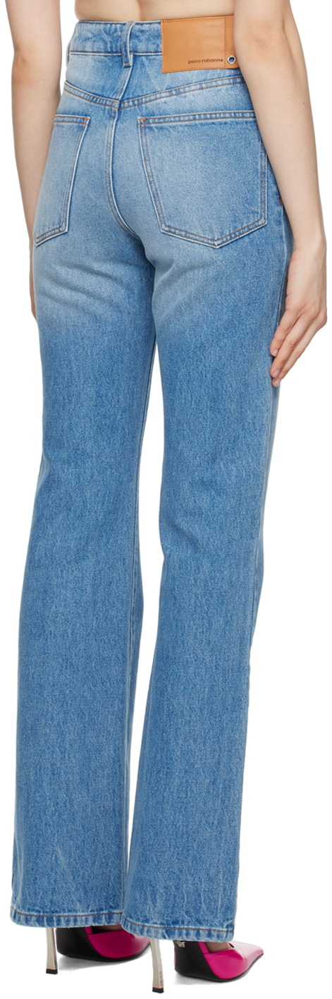 Paco Rabanne Blue Embellished Jeans Paco Rabanne