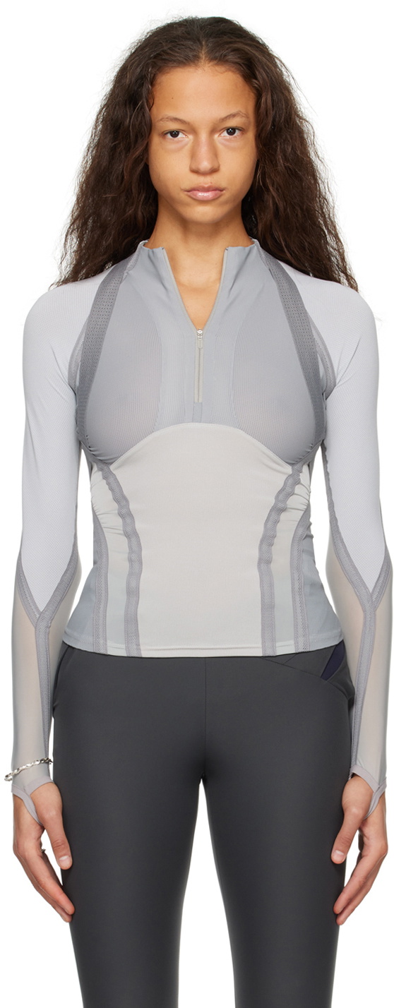 HYEIN SEO SSENSE Exclusive Gray Track Jacket Hyein Seo