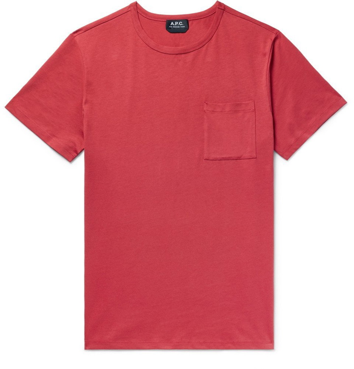 Photo: A.P.C. - Jess Cotton-Jersey T-Shirt - Men - Red