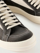 Rick Owens - Vintage Suede-Trimmed Leather Sneakers - Gray
