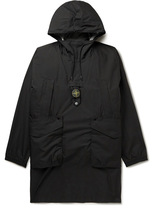 Photo: Stone Island - Convertible GORE-TEX Paclite Poncho and Quilted Nylon Down Gilet - Black