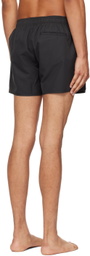 Hugo Black Logo Patch Swim Shorts