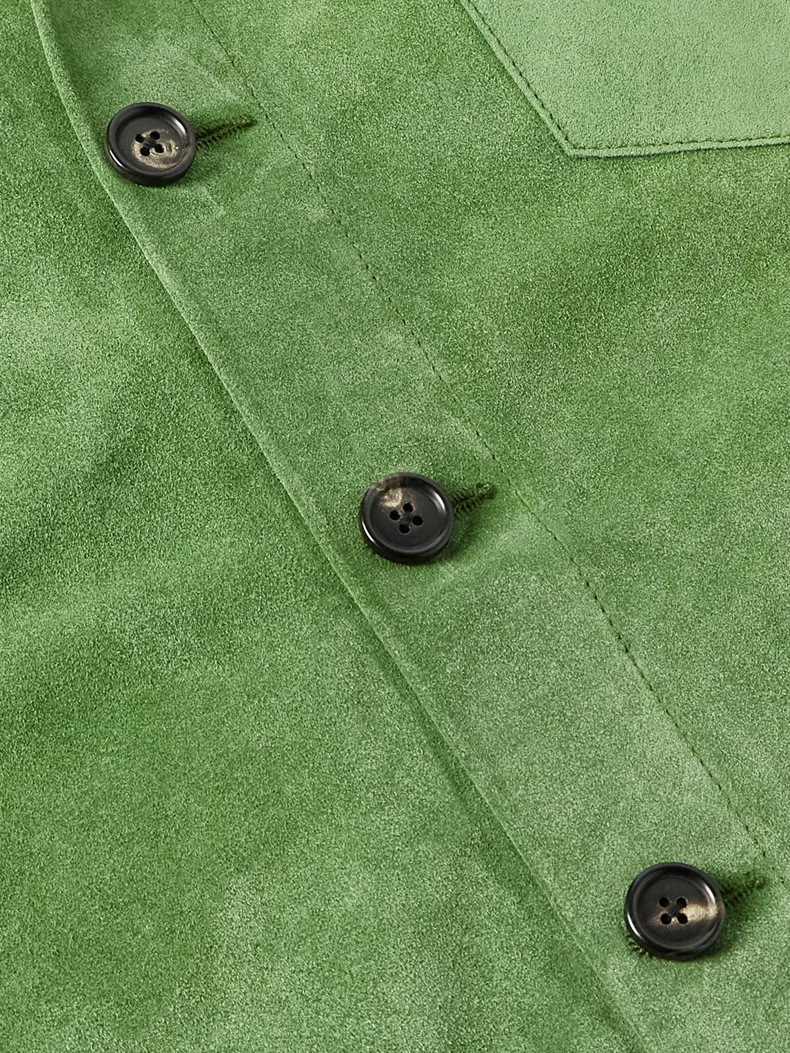 BODE - Suede Overshirt - Green