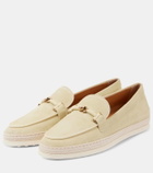 Tod's T Ring suede driving shoes