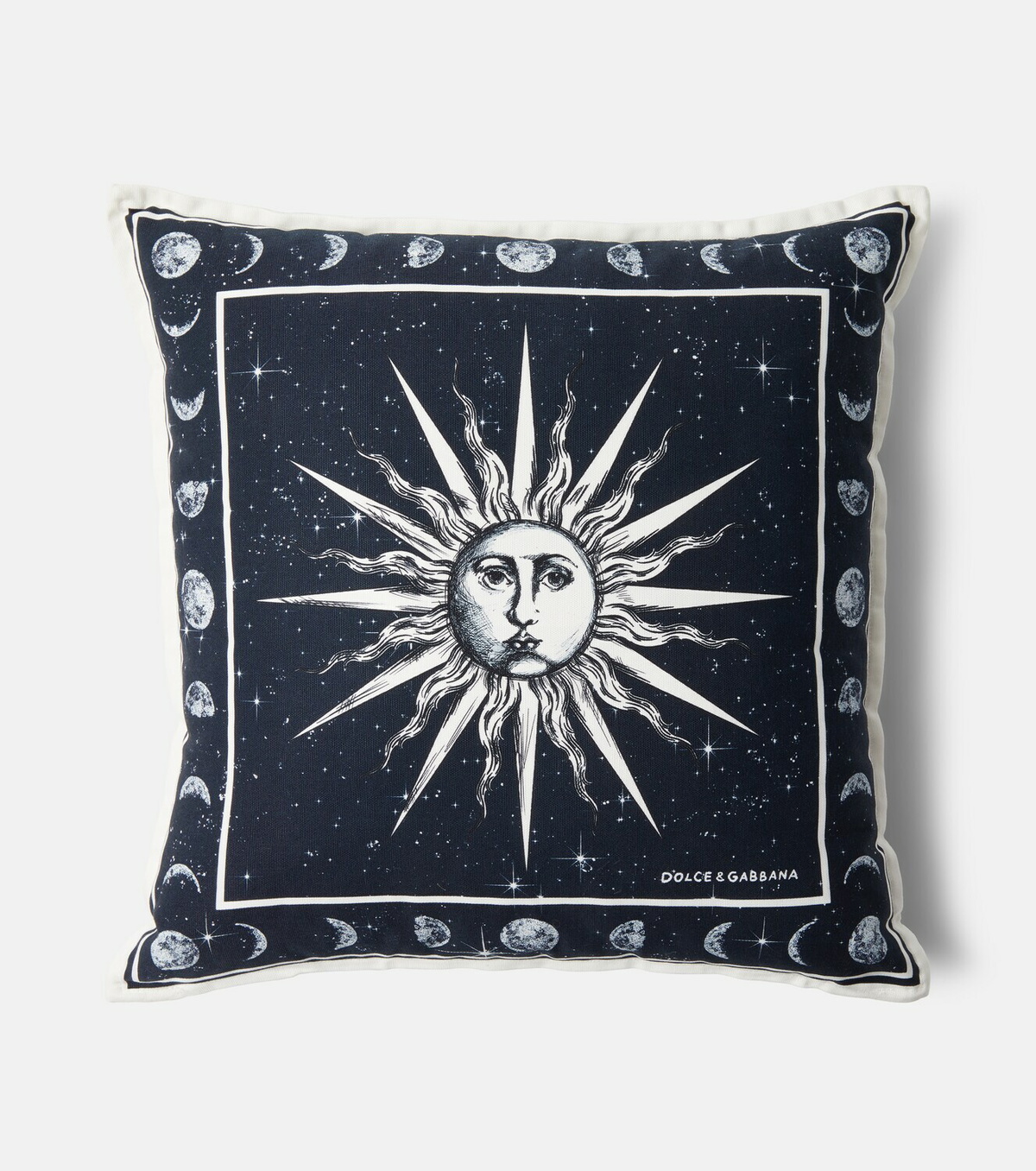 Dolce&Gabbana Casa Zodiaco Small cotton canvas cushion