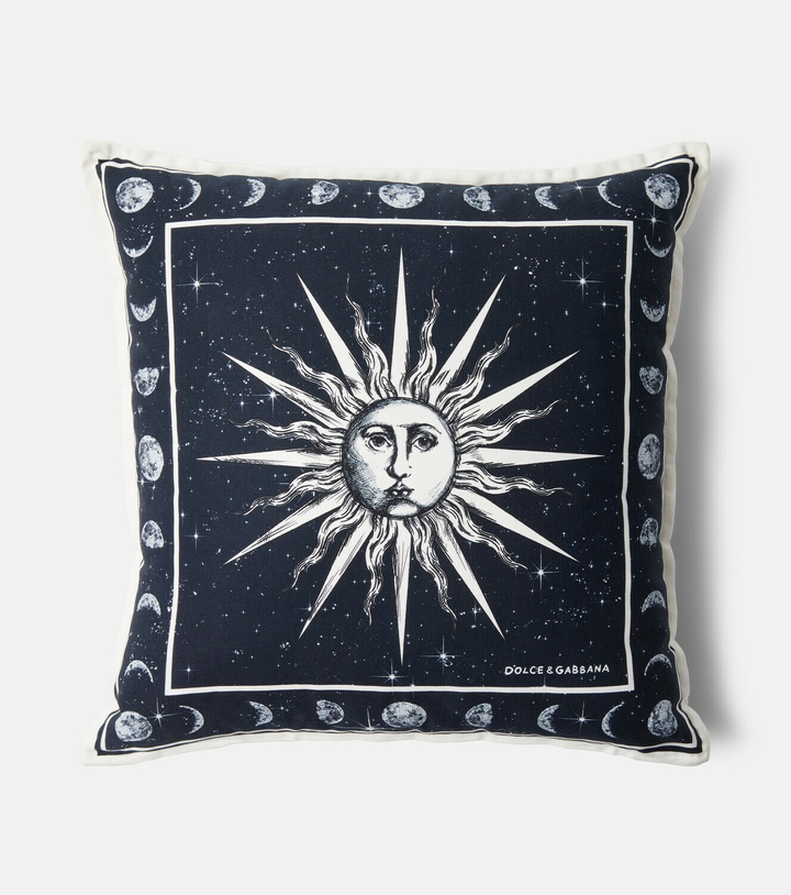 Photo: Dolce&Gabbana Casa Zodiaco Small cotton canvas cushion