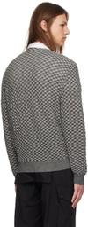 KOZABURO Black & Gray Honeycomb Cardigan