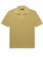 Frescobol Carioca - Rino Ribbed Cotton Polo Shirt - Yellow
