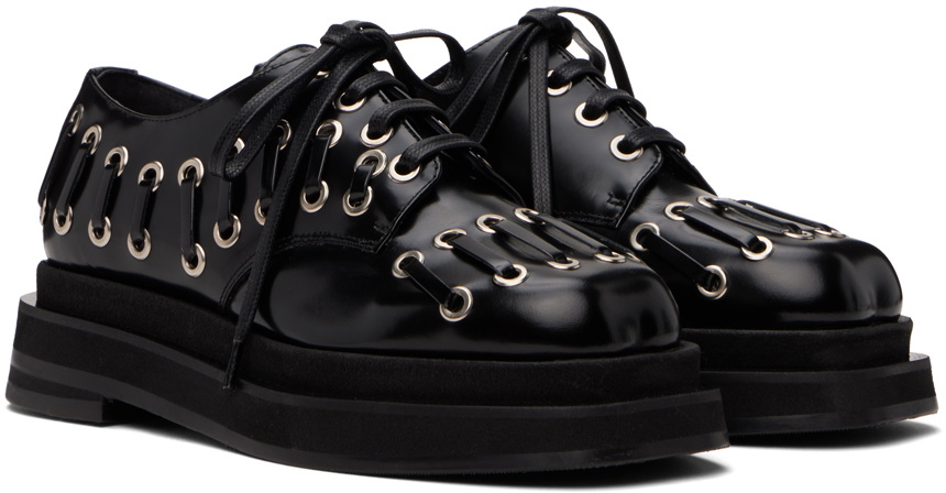 Simone Rocha Black Heart Toe Platform Grommet Brogues Simone Rocha