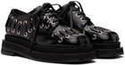 Simone Rocha Black Heart Toe Platform Grommet Brogues