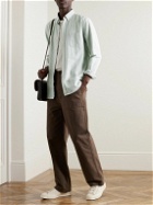 Portuguese Flannel - Belavista Button-Down Collar Striped Cotton Oxford Shirt - Green