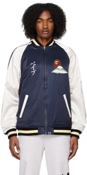 BAPE Navy Souvenir Bomber Jacket