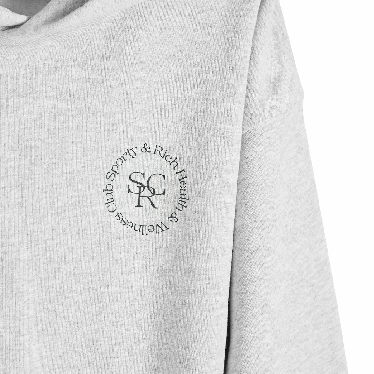 Sporty & Rich SRHWC Hoodie in Heather Grey/Navy