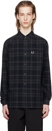Fred Perry Black Check Shirt