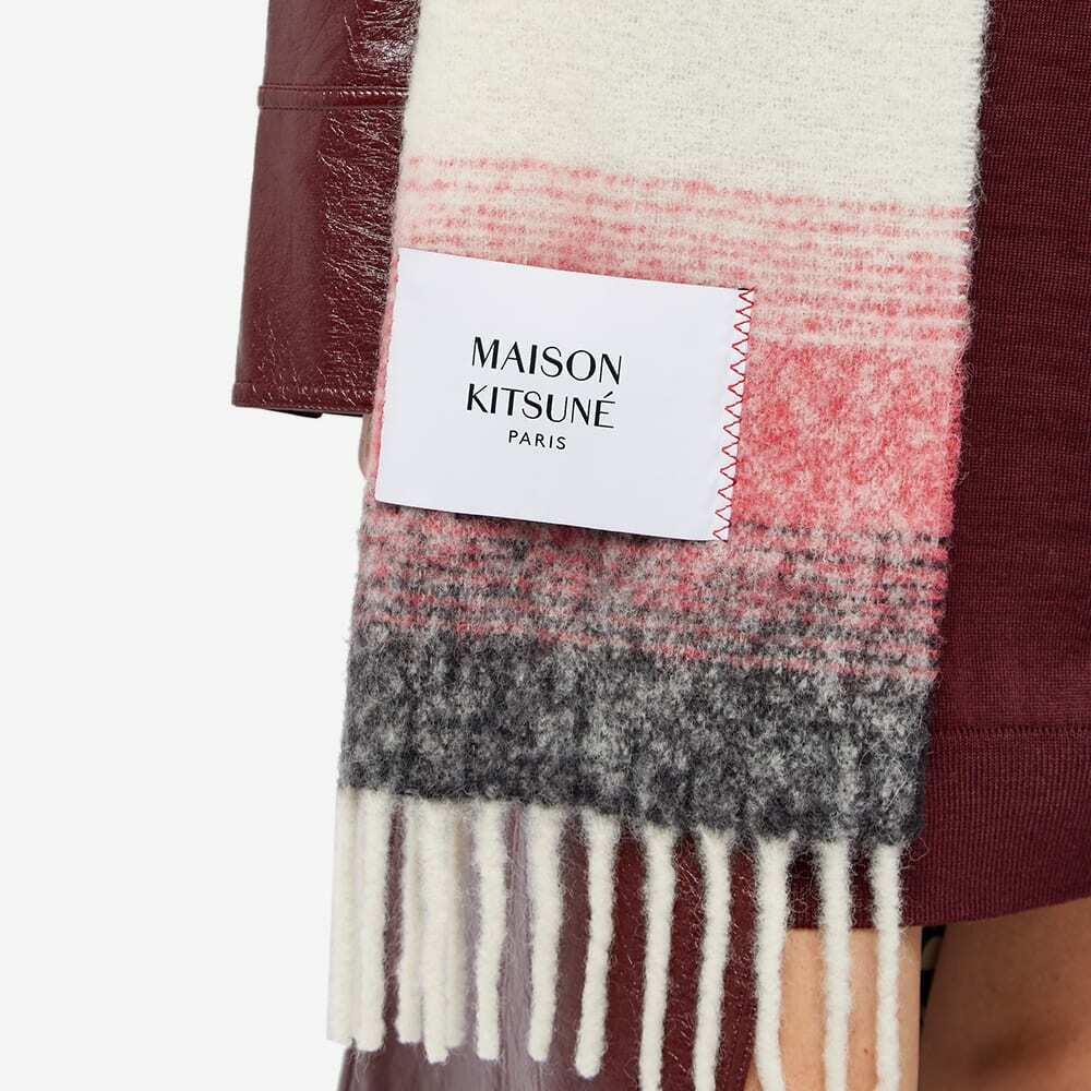 日本ファッション 通販 サイト メゾンキツネ GRADIENT FRINGED SCARF