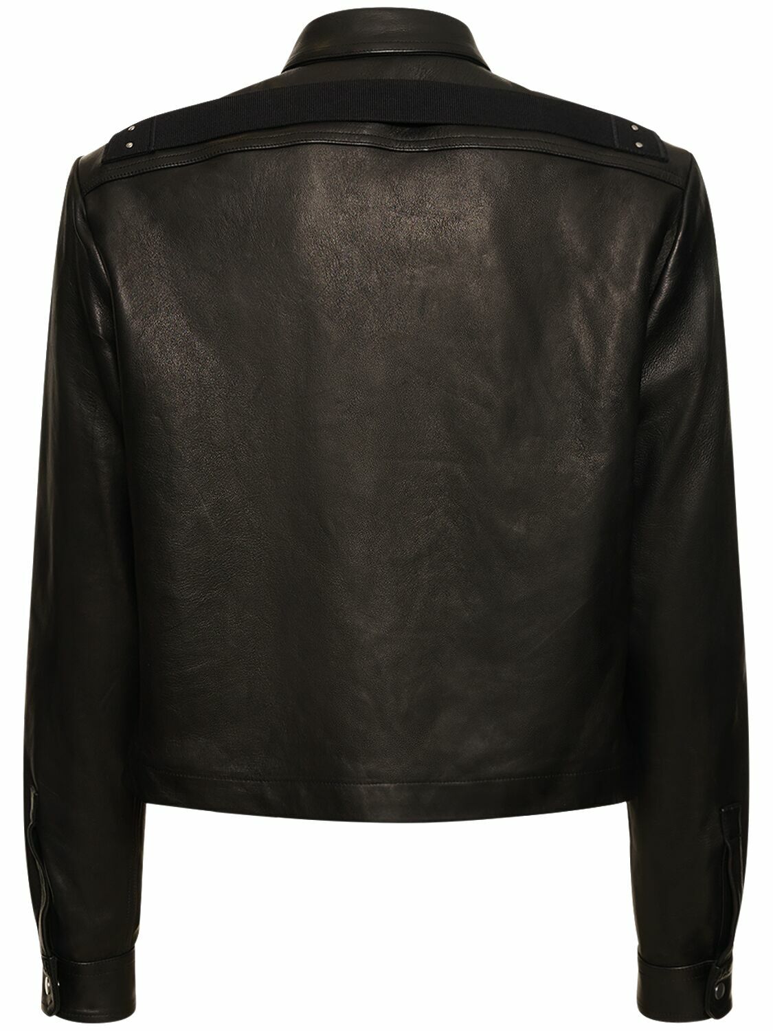 RICK OWENS - Alice Strobe Leather Overshirt Rick Owens