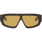 Prada Eyewear Brown Shield-Style Sunglasses