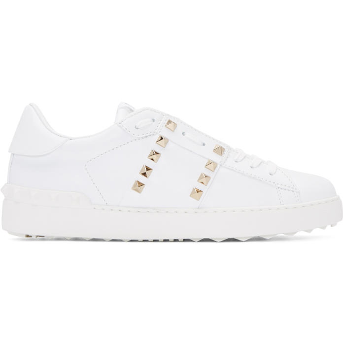 Photo: Valentino White Valentino Garavani Untitled Rockstud 11 Sneakers 