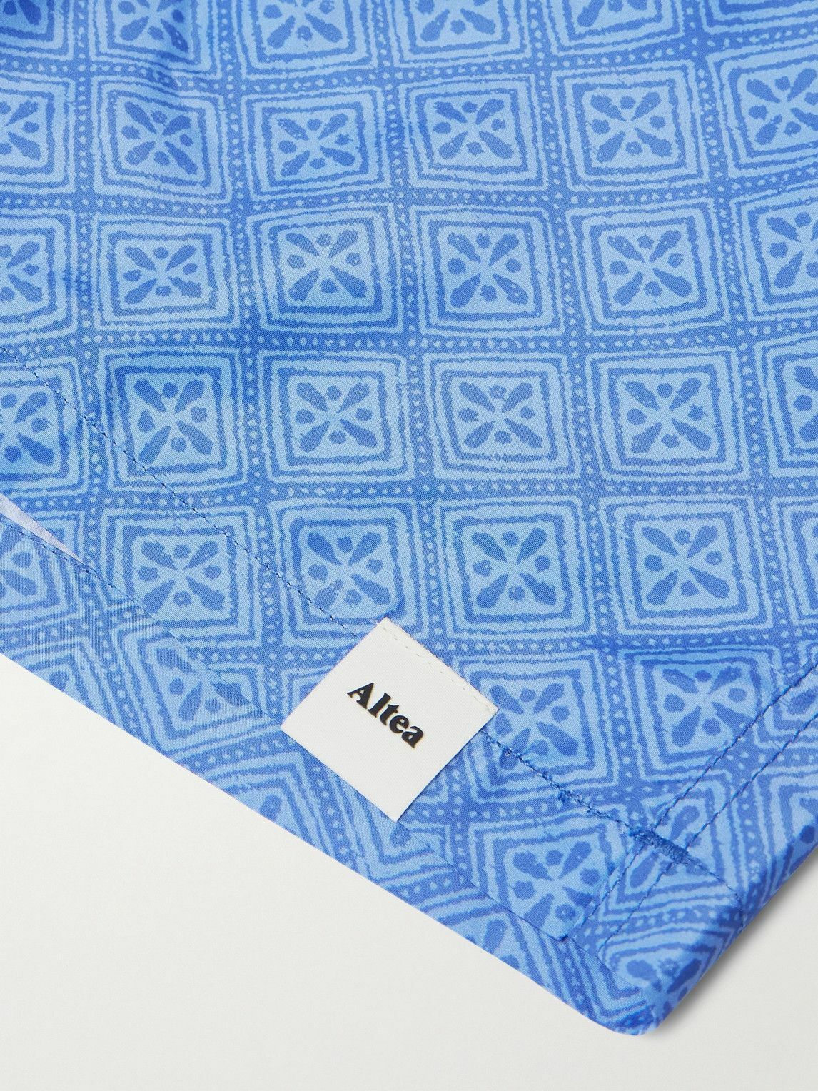 Altea - Straight-Leg Printed Swim Shorts - Blue
