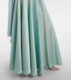 Solace London Emelia scarf-detail satin gown