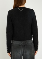 Rabanne Wool and Cashmere-blend Cardigan Black