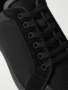 Christian Louboutin - Suede-Trimmed Leather and Mesh Sneakers - Black