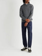 Armor Lux - Guisseny Slim-Fit Logo-Appliquéd Wool Half-Zip Sweater - Gray