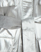 Jijil Womens Overcoat & Trench Coat in Silver