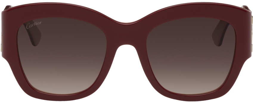 Cartier バーガンディ サングラス Cartier Burgundy Double C de Cartier Sunglasses Cartier
