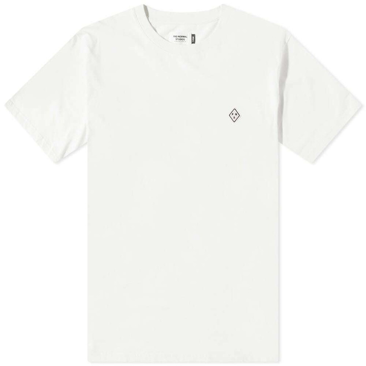 Photo: Pas Normal Studios Men's Off-Race Patch T-Shirt in Off-White