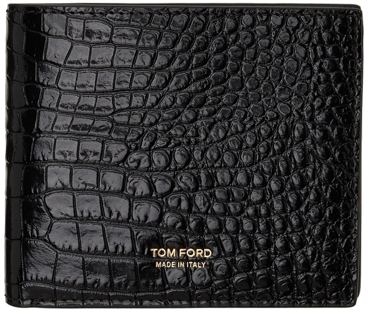 Photo: TOM FORD Black Croc Bifold Wallet